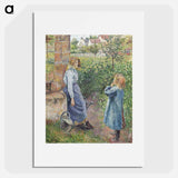 Woman and Child at the Well - Camille Pissarro Poster.