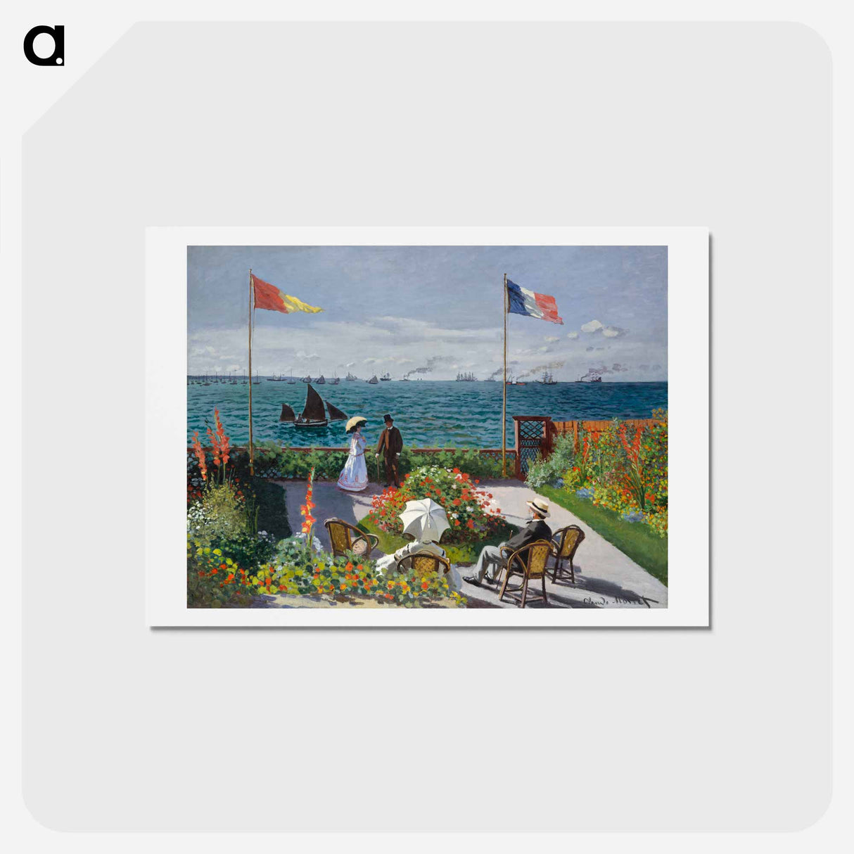 アートポストカード-Garden at Sainte-Adresse - クロード モネ Postcard.