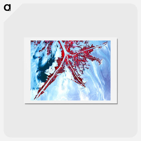 アートポストカード-Deepwater Horizon Oil Spill at the Mississippi River Delta
 - 上空からの地球 Postcard.