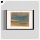 Storm cloud and rain over water as seen from a beach - Edgar Degas Poster.