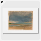 Storm cloud and rain over water as seen from a beach - Edgar Degas Poster.