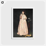 アートポストカード-Young Lady in 1866 - エドゥアール マネ Postcard.