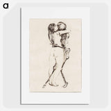 Death and the Woman - エドヴァルド ムンク Poster.