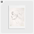アートポストカード-The Car of Love or Love's Wayfaring - Study of Margaret Drummond - エドワード バーン ジョーンズ Postcard.