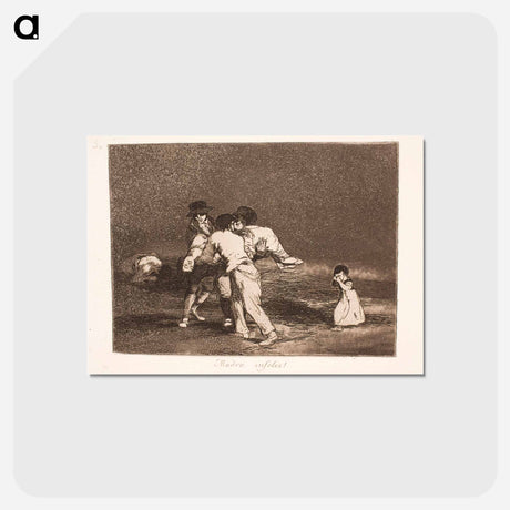 アートポストカード-Unfortunate Mother - フランシスコ デ ゴヤ Postcard.