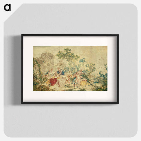 アートポスター-The Bird Catcher - フランソワ ブーシェ Poster.