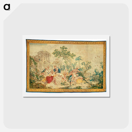 アートポストカード-The Bird Catcher - フランソワ ブーシェ Postcard.