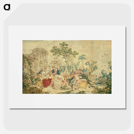 アートポスター-The Bird Catcher - フランソワ ブーシェ Poster.