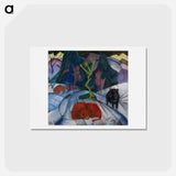 アートポストカード-Bison in winter (red bison) - フランツ マルク Postcard.