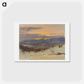 アートポストカード-Winter Twilight from Olana - フレデリック エドウィン チャーチ Postcard.