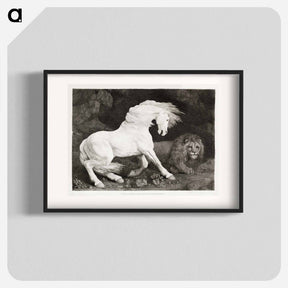 アートポスター-A Horse Affrighted at a Lion
 - ジョージ スタッブス Poster.