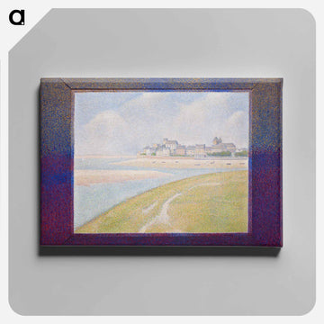 View of Le Crotoy from Upstream - ジョルジュ スーラ Canvas.