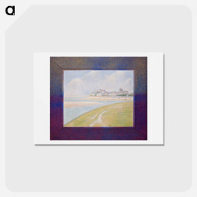 アートポストカード-View of Le Crotoy from Upstream - ジョルジュ スーラ Postcard.