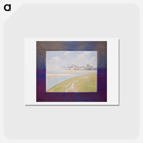 アートポストカード-View of Le Crotoy from Upstream - ジョルジュ スーラ Postcard.