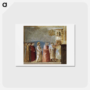 アートポストカード-The Virgin's Wedding Procession - ジョット ディ ボンドーネ Postcard.