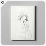 アートパネル-Seated Woman with Mirror
 - 橋口 五葉 Canvas.