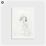 アートポストカード-Seated Woman with Mirror
 - 橋口 五葉 Postcard.