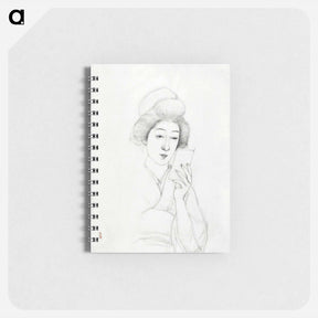 アートメモ帳-Seated Woman with Mirror
 - 橋口 五葉 Memo.