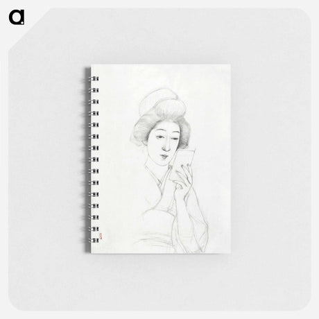 アートメモ帳-Seated Woman with Mirror
 - 橋口 五葉 Memo.