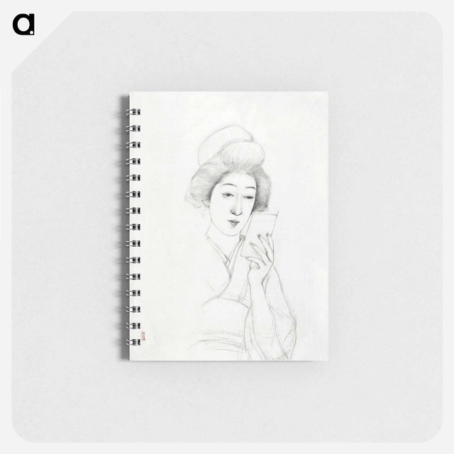 アートメモ帳-Seated Woman with Mirror
 - 橋口 五葉 Memo.