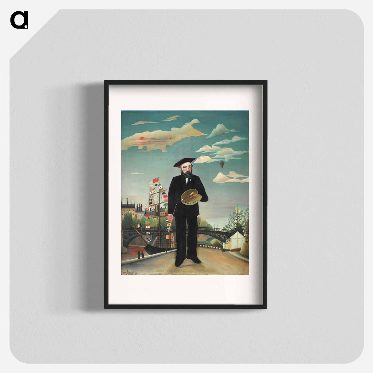 Myself: Portrait – Landscape - Henri Rousseau Poster.