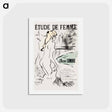 アートポストカード-Étude de Femme - アンリ ド トゥールーズ ロートレック Postcard.