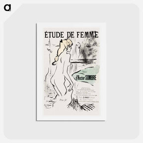 アートポストカード-Étude de Femme - アンリ ド トゥールーズ ロートレック Postcard.