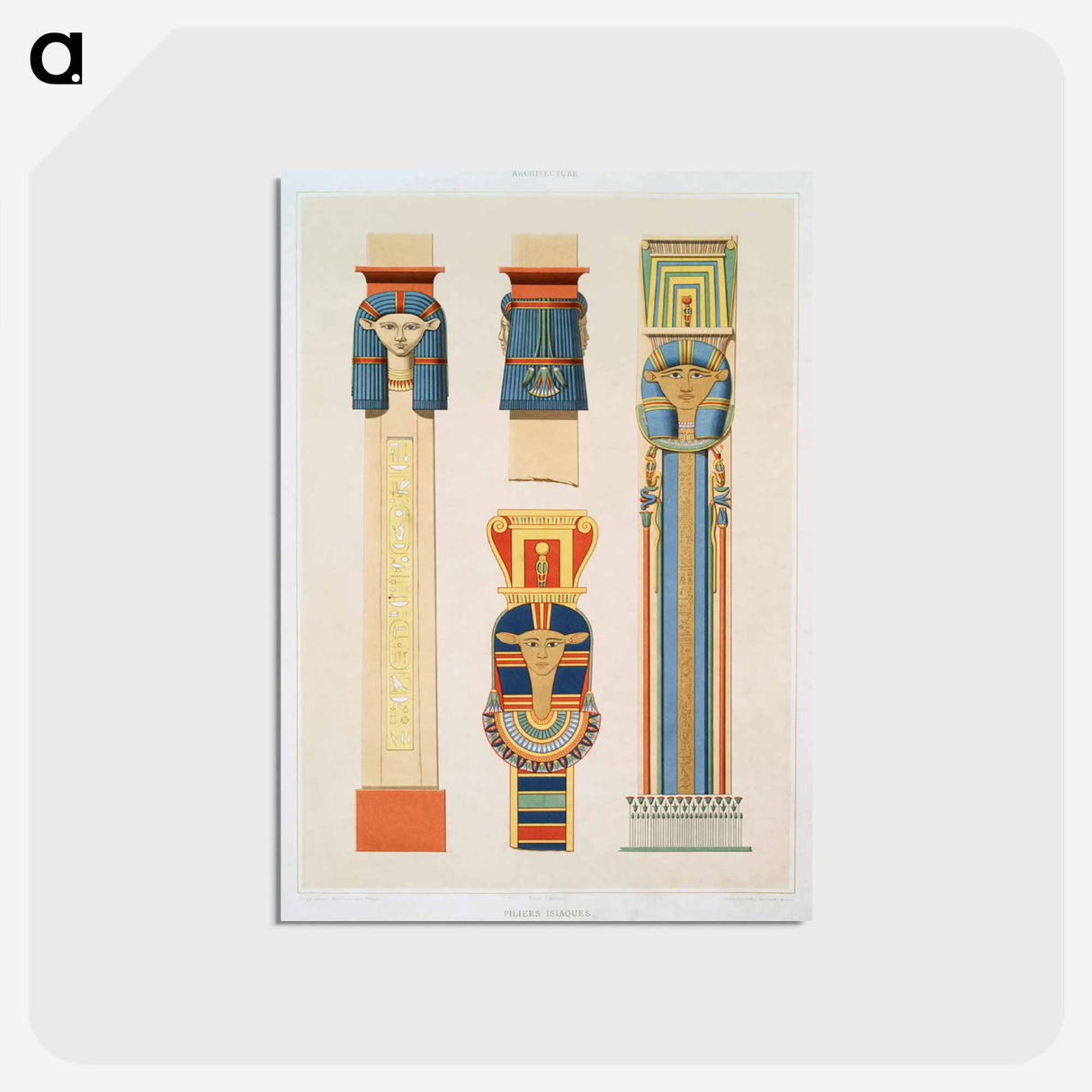 アートポストカード-Isis Pillars
 - エジプト美術史 Postcard.
