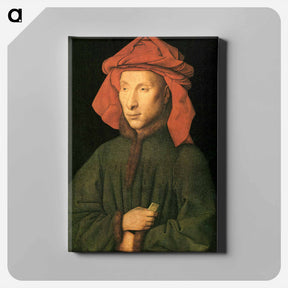アートパネル-Portrait of Giovanni Arnolfini - ヤン ファン エイク Canvas.