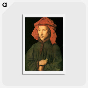 アートポストカード-Portrait of Giovanni Arnolfini - ヤン ファン エイク Postcard.