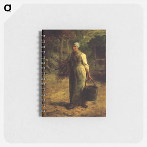 アートメモ帳-Woman Carrying Firewood and a Pail - ジャン フランソワ ミレー Memo.