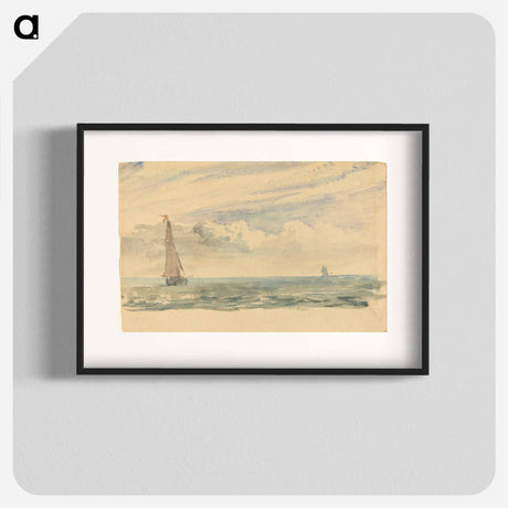 アートポスター-Seascape with Two Sail Boats
 - ジョン コンスタブル Poster.