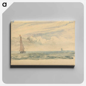 アートパネル-Seascape with Two Sail Boats
 - ジョン コンスタブル Canvas.