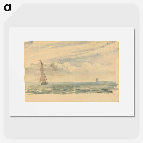 アートポスター-Seascape with Two Sail Boats
 - ジョン コンスタブル Poster.