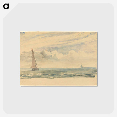 アートポストカード-Seascape with Two Sail Boats
 - ジョン コンスタブル Postcard.