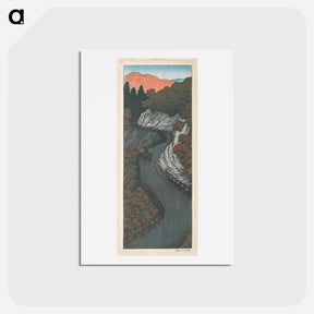 アートポストカード-Okane Path in Shiobara, color woodcut on paper - 川瀬 巴水 Postcard.