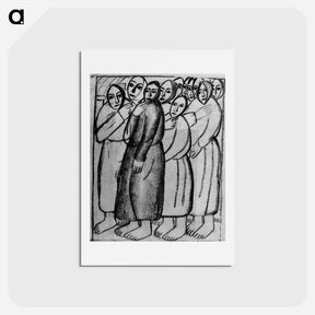 アートポストカード-Peasant Women in a Church - カジミール マレーヴィチ Postcard.