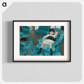 アートポスター-Little Girl in a Blue Armchair - メアリー カサット Poster.