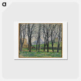 アートポストカード-Chestnut Trees at Jas de Bouffan - ポール セザンヌ Postcard.