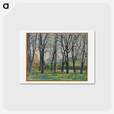 アートポストカード-Chestnut Trees at Jas de Bouffan - ポール セザンヌ Postcard.