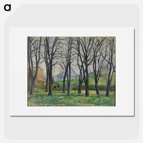 アートポスター-Chestnut Trees at Jas de Bouffan - ポール セザンヌ Poster.