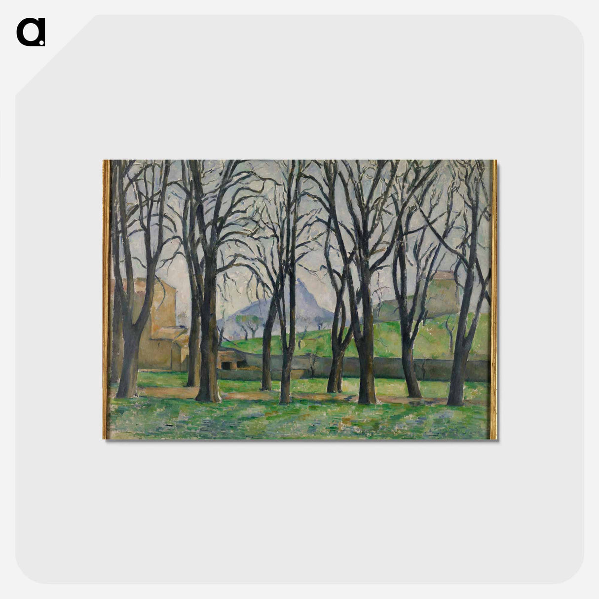 アートポストカード-Chestnut Trees at Jas de Bouffan - ポール セザンヌ Postcard.