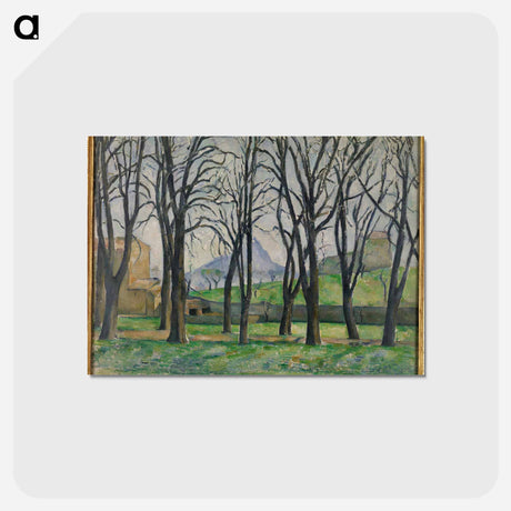 アートポストカード-Chestnut Trees at Jas de Bouffan - ポール セザンヌ Postcard.