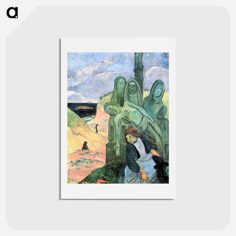 アートポストカード-The Green Christ - ポール ゴーギャン Postcard.