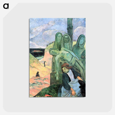 アートポストカード-The Green Christ - ポール ゴーギャン Postcard.