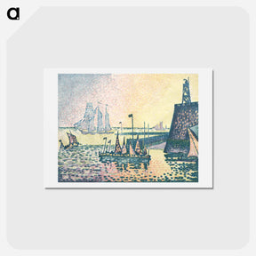 アートポストカード-Evening, The Jetty at Vlissingen - ポール シニャック Postcard.
