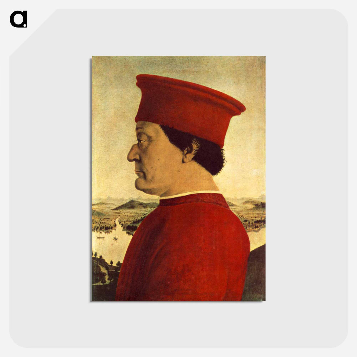 Federigo da Montefeltro - ピエロ デラ フランチェスカ Postcard.