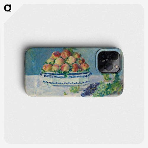 桃と葡萄のある静物 - ピエール オーギュスト ルノワール Phone Case.