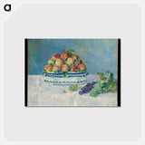 アートポストカード-Still Life with Peaches and Grapes - ピエール オーギュスト ルノワール Postcard.
