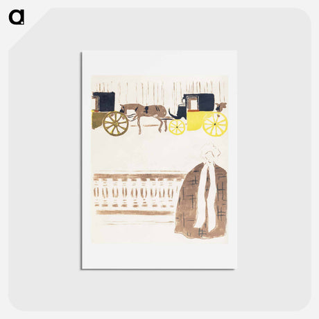 アートポストカード-Nursemaids’ Promenade; Frieze of Carriages
 - ピエール ボナール Postcard.